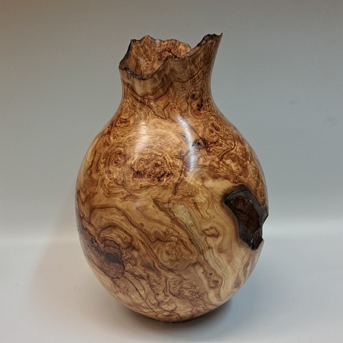 JW-223 Aspen Burl Hollow Woodturning 12.5x7.5 $750 at Hunter Wolff Gallery